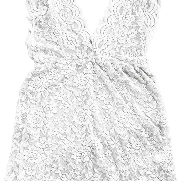 White Women Lace Sleeveless Pullover Tops, Ladies Tank Tee‎ Blouse T shirt - Picture 2 of 7